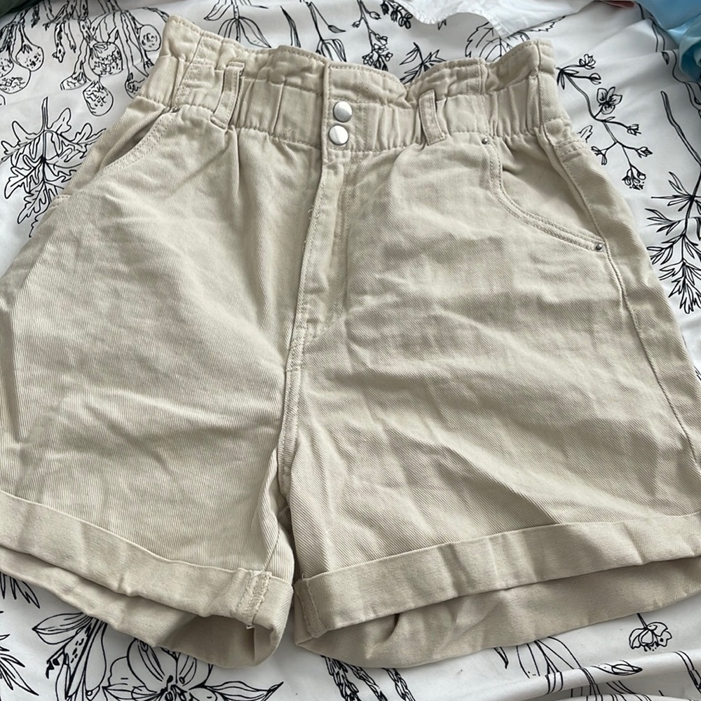 Cream shorts